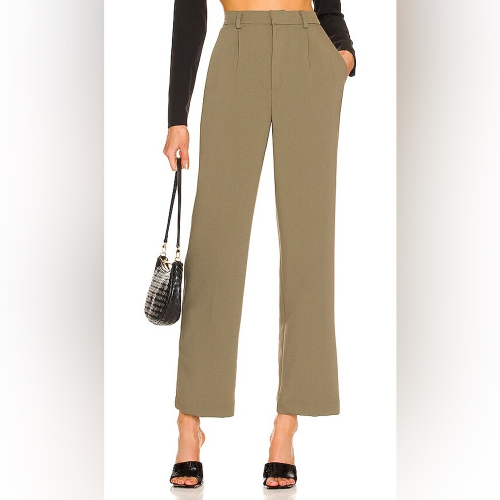 Bardot Maison Straight Leg Green Trousers NWT Size 4
